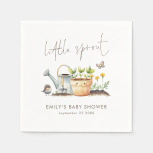Serviette En Papier Petite Pousse Fête de Bébé de Jardin Neutre de Gen