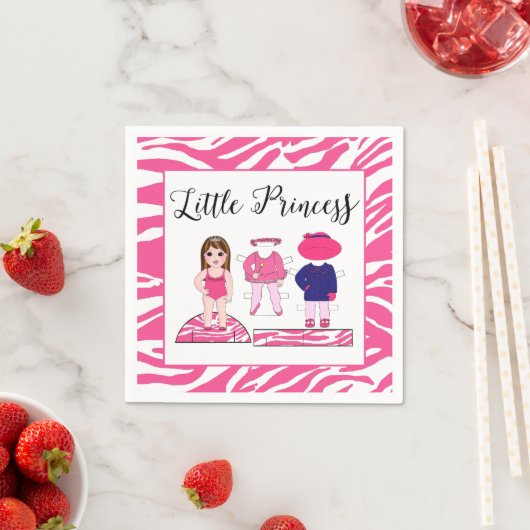 Serviette En Papier "Petite princesse" (En situation)