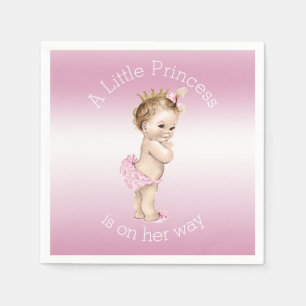 Serviette En Papier Petite princesse rose baby shower