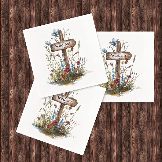 Serviette En Papier Petite Sauvageonne