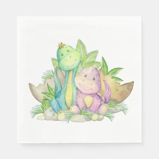 Serviette En Papier Petite serviette Dino (Devant)
