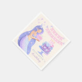 Serviette En Papier Petite sirène magique sous la mer Anniversaire (Coin)