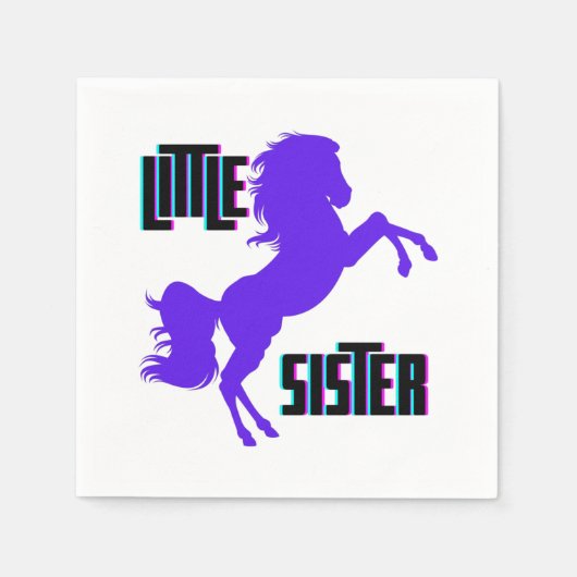 Serviette En Papier Petite soeur Pony pourpre (Devant)
