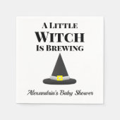 Serviette En Papier Petite sorcière brasse la grossesse d'Halloween (Devant)