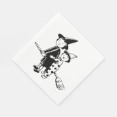 Serviette En Papier Petite Sorcière Et Clown (Coin)