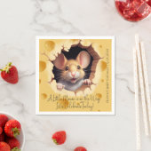 Serviette En Papier Petite souris dans le Baby shower au fromage (En situation)