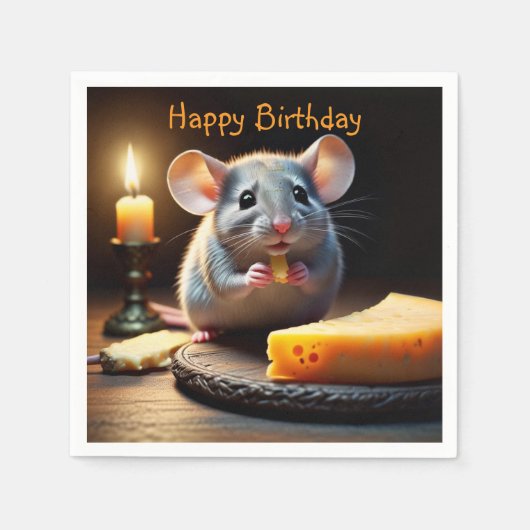 Serviette En Papier Petite souris douce (Devant)