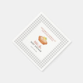 Serviette En Papier Petite tarte Cutie Gris En vichy baby shower plat (Coin)