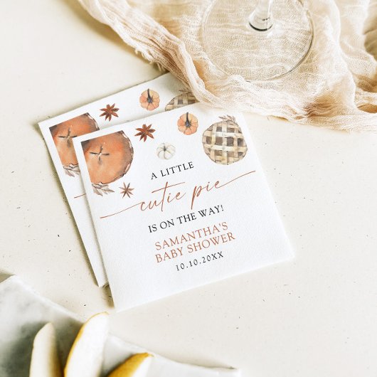 Serviette En Papier Petite Tarte Cutie Sur Le Chemin Baby shower Autom
