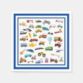 Serviette En Papier Petite voiture Motif véhicule enfant fête d'annive (Devant)