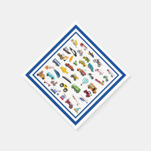Serviette En Papier Petite voiture Motif véhicule enfant fête d'annive (Coin)