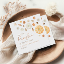 Petites citrouilles automne bébé shower serviettes