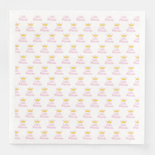 SERVIETTE EN PAPIER PETITES COURONNES D'IMPRIMANTE ROSE ET BLANCHE