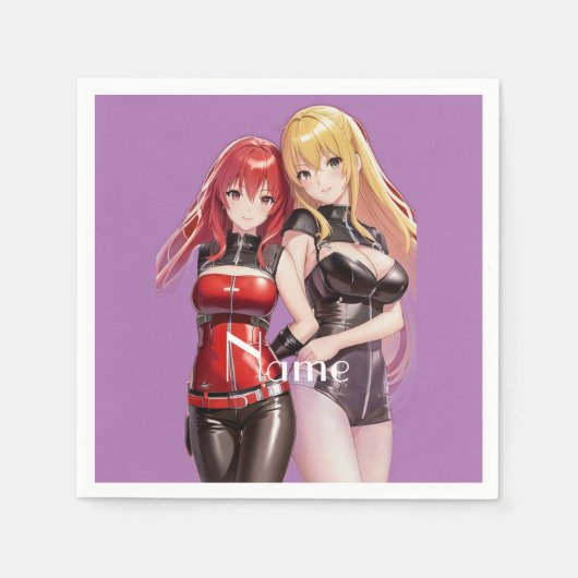 Serviette En Papier Petites filles Anime Thunder_Cove (Devant)