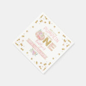 Serviette En Papier Petites filles Citrouilles 1er anniversaire (Coin)