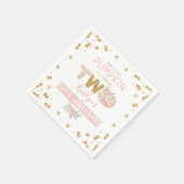 Serviette En Papier Petites filles Citrouilles 2e anniversaire (Coin)