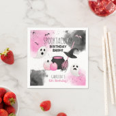 Serviette En Papier Petites Filles Spooktacular Halloween Anniversaire (En situation)