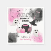 Serviette En Papier Petites Filles Spooktacular Halloween Anniversaire (Devant)