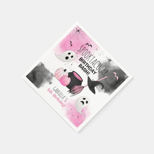 Serviette En Papier Petites Filles Spooktacular Halloween Anniversaire (Coin)