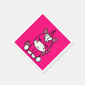 Serviette En Papier Petites filles Unicorn Pony (Coin)