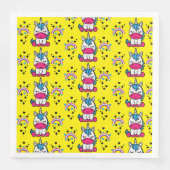 Serviette En Papier Petites filles Unicorn Pony (Devant)
