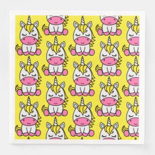 Serviette En Papier Petites filles Unicorn Pony