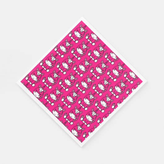 Serviette En Papier Petites filles Unicorn Pony (Coin)