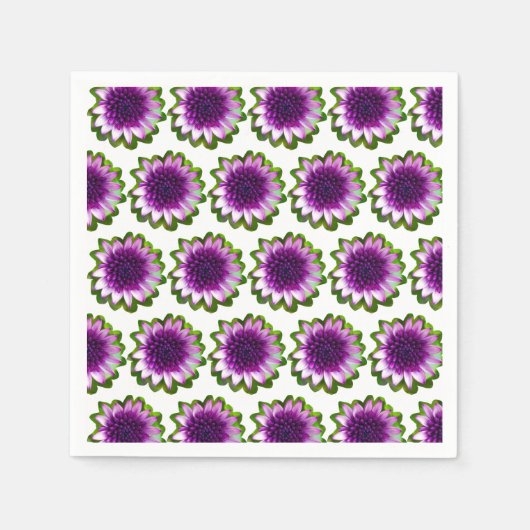 Serviette En Papier Petites fleurs violettes (Devant)