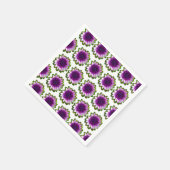 Serviette En Papier Petites fleurs violettes (Coin)