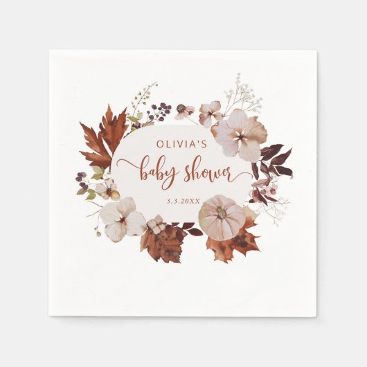 Serviette En Papier Petites serviettes de citrouille Rustique (Devant)