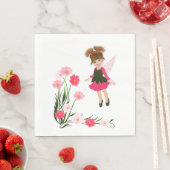 Serviette En Papier PetitRose "Petite Fleur Fée" , Naples en papier (En situation)