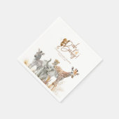 Serviette En Papier Petits animaux Jungle Baby shower Safari Brown (Coin)