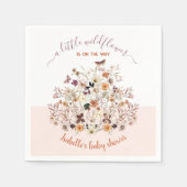 Serviette En Papier Petits Baby shower rose Fleur sauvage (Devant)