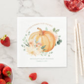 Serviette En Papier Petits Baby showers Citrouilles (En situation)