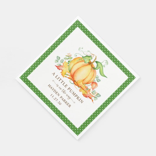 Serviette En Papier Petits Baby showers Citrouilles (Coin)