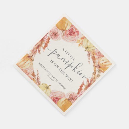 Serviette En Papier Petits Baby showers Citrouilles (Coin)