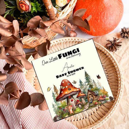 Serviette En Papier Petits champignons Champignons Forêt de bois Whims