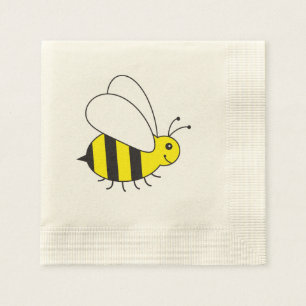 Serviette En Papier Petits occupés gaffent l'abeille