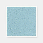 Serviette En Papier Petits pois bleu clair. (Devant)