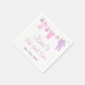 Serviette En Papier Petits vêtements rose et pourpre Sip bébé et voir (Coin)
