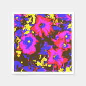 SERVIETTE EN PAPIER PETUNIAS (Devant)