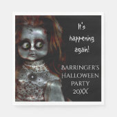 Serviette En Papier Peur Poupée effrayante Halloween Party Napkin (Devant)