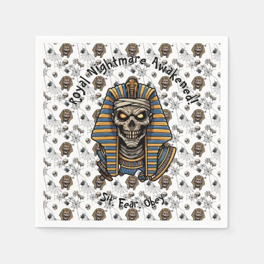Serviette En Papier 🤍 Pharaoh Mummy  (Devant)