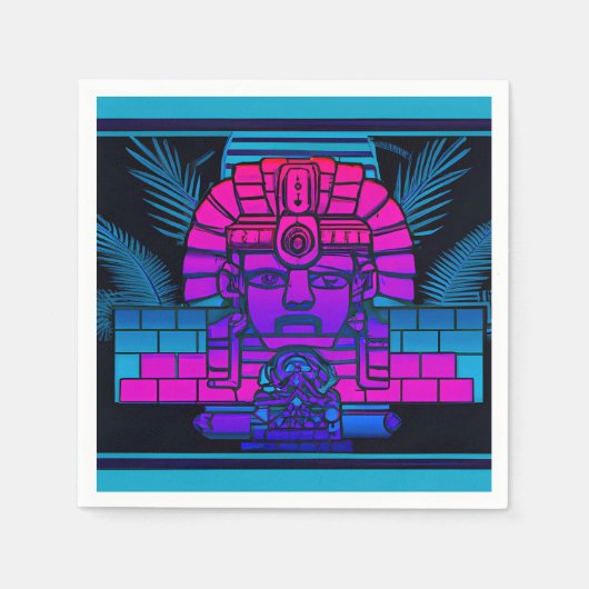 Serviette En Papier Pharaoh Synthwave (Devant)