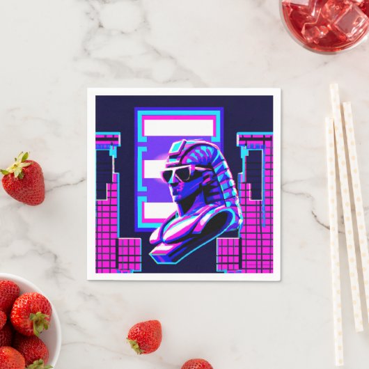 Serviette En Papier Pharaon Synthwave (En situation)