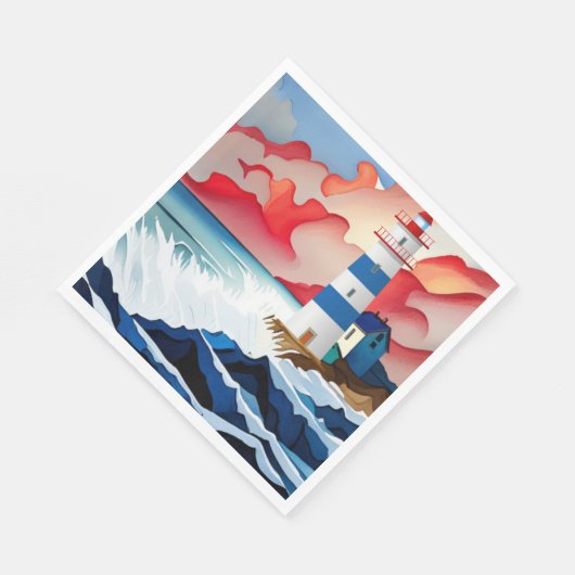 Serviette En Papier Phare (Coin)