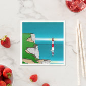 Serviette En Papier Phare de Beachy Head et Cliff Top (En situation)