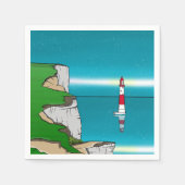 Serviette En Papier Phare de Beachy Head et Cliff Top (Devant)