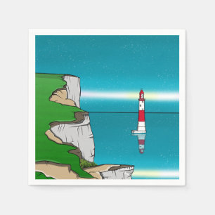 Serviette En Papier Phare de Beachy Head et Cliff Top