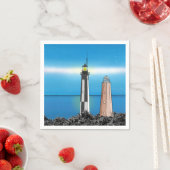 Serviette En Papier Phare de Cape Henry la nuit (En situation)